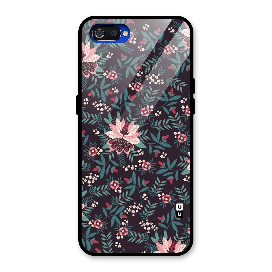 Very Leafy Pattern Glass Back Case for Realme C2