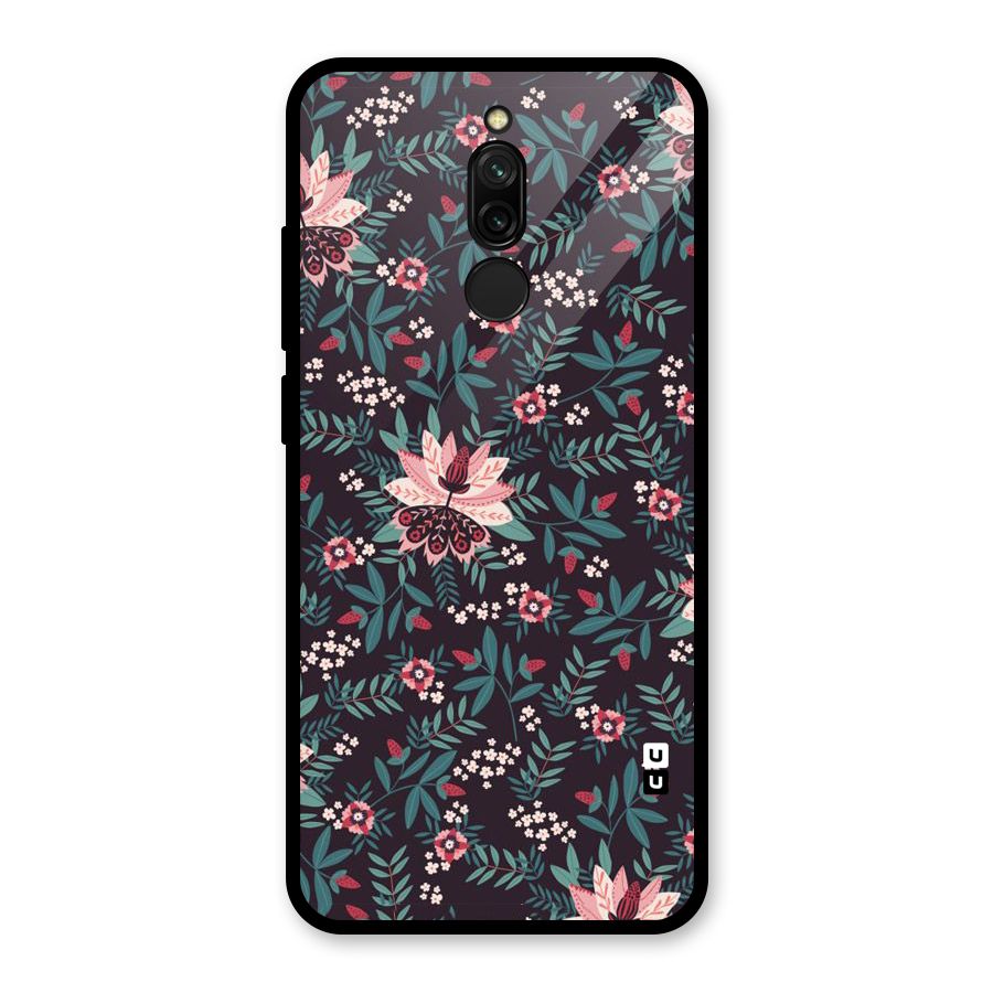 Very Leafy Pattern Glass Back Case for Redmi 8