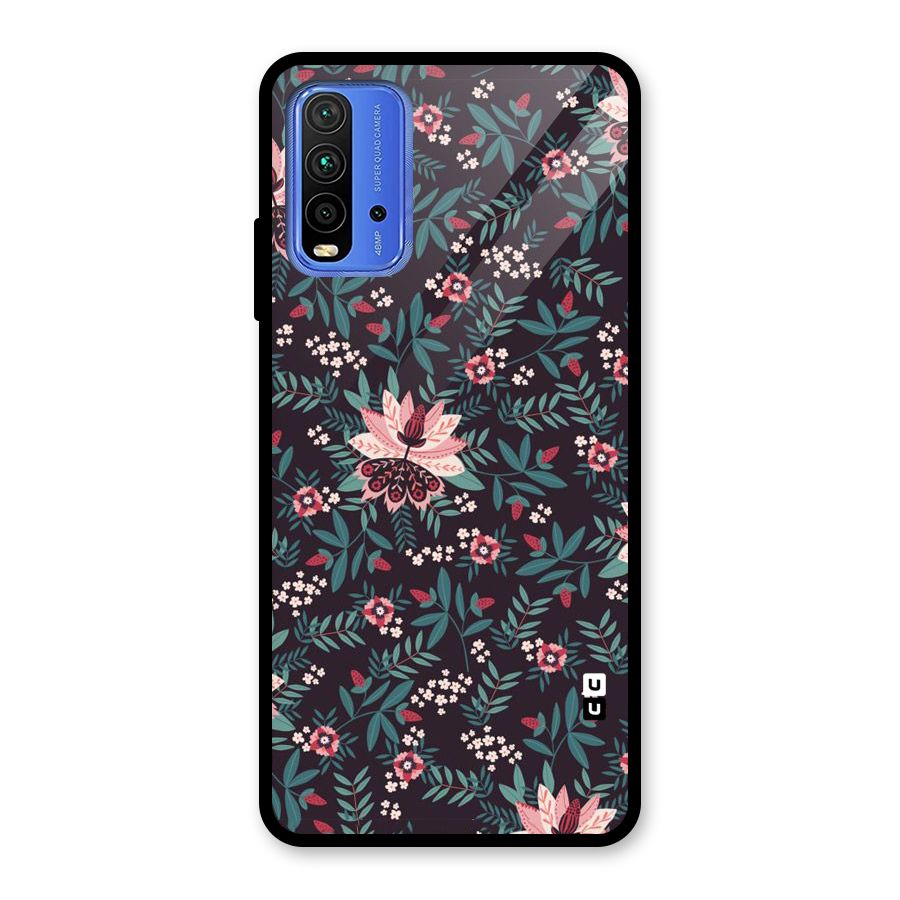 Very Leafy Pattern Glass Back Case for Redmi 9 Power