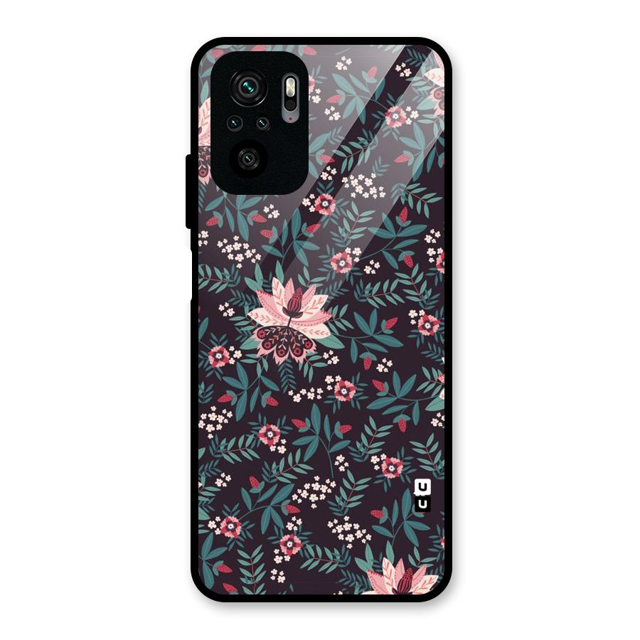 Very Leafy Pattern Glass Back Case for Redmi Note 10S