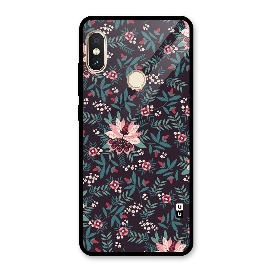 Very Leafy Pattern Glass Back Case for Redmi Note 5 Pro