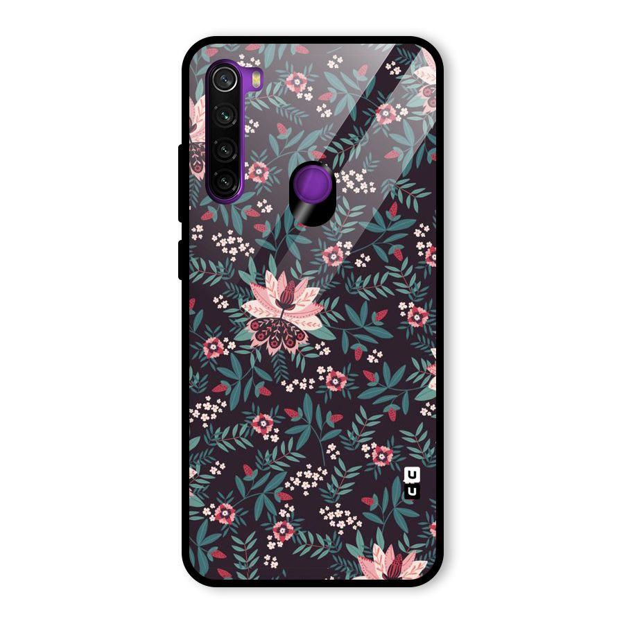 Very Leafy Pattern Glass Back Case for Redmi Note 8