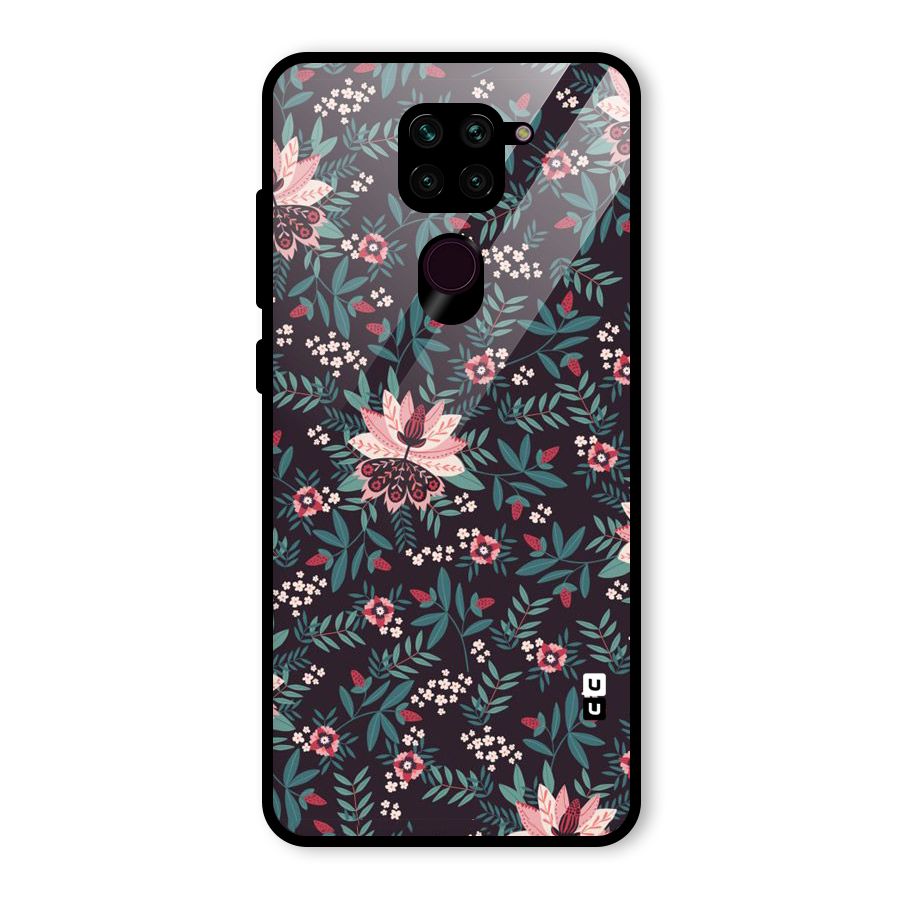 Very Leafy Pattern Glass Back Case for Redmi Note 9