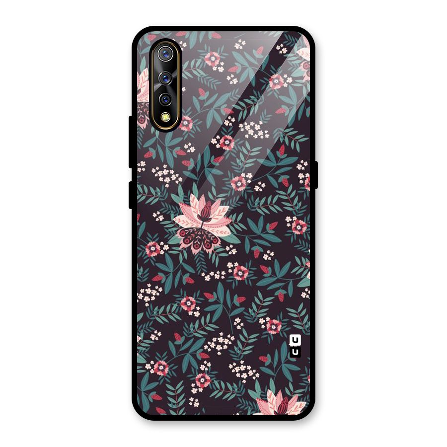 Very Leafy Pattern Glass Back Case for Vivo S1