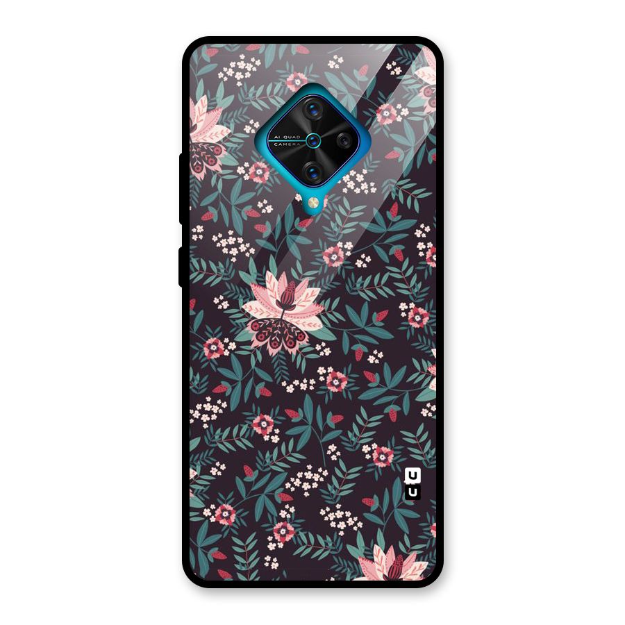 Very Leafy Pattern Glass Back Case for Vivo S1 Pro