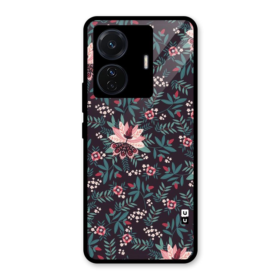 Very Leafy Pattern Glass Back Case for Vivo T1 Pro