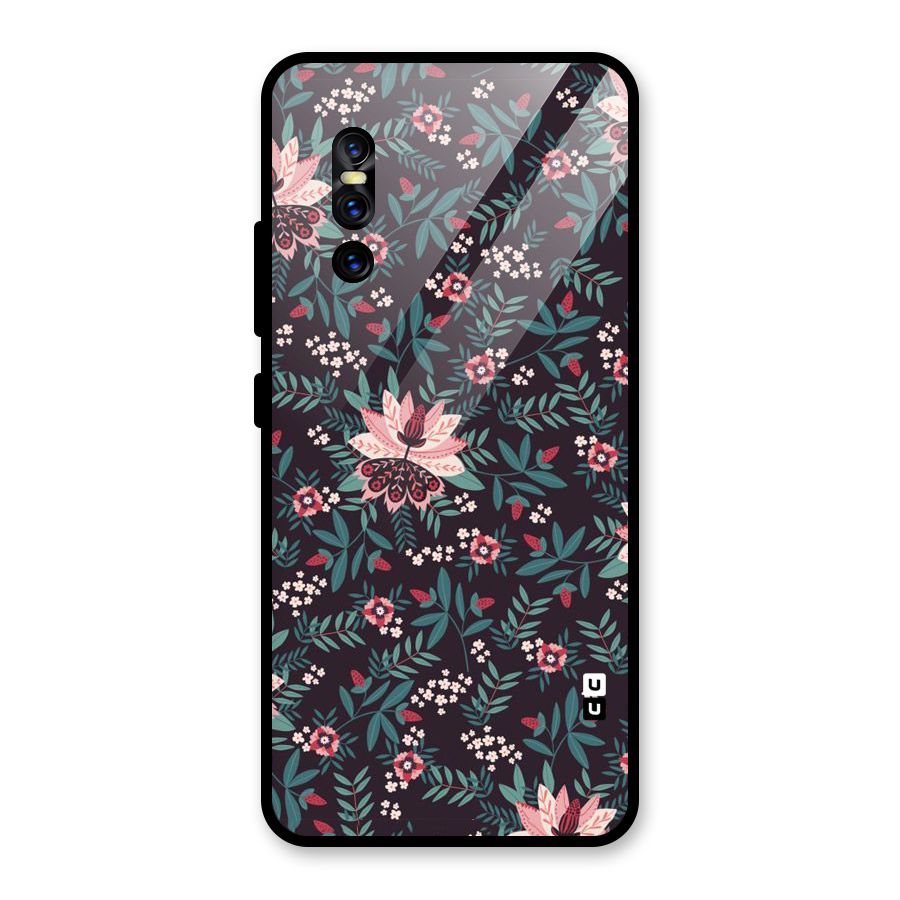 Very Leafy Pattern Glass Back Case for Vivo V15 Pro