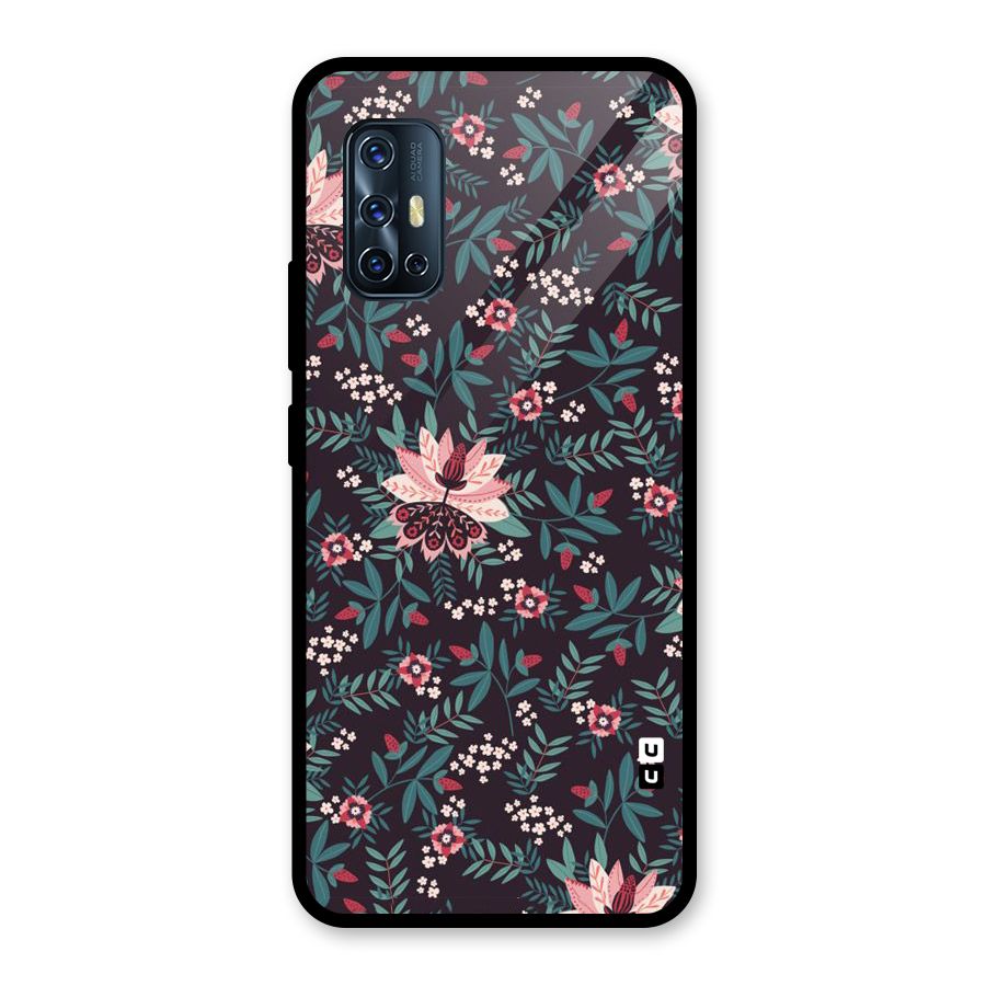 Very Leafy Pattern Glass Back Case for Vivo V17