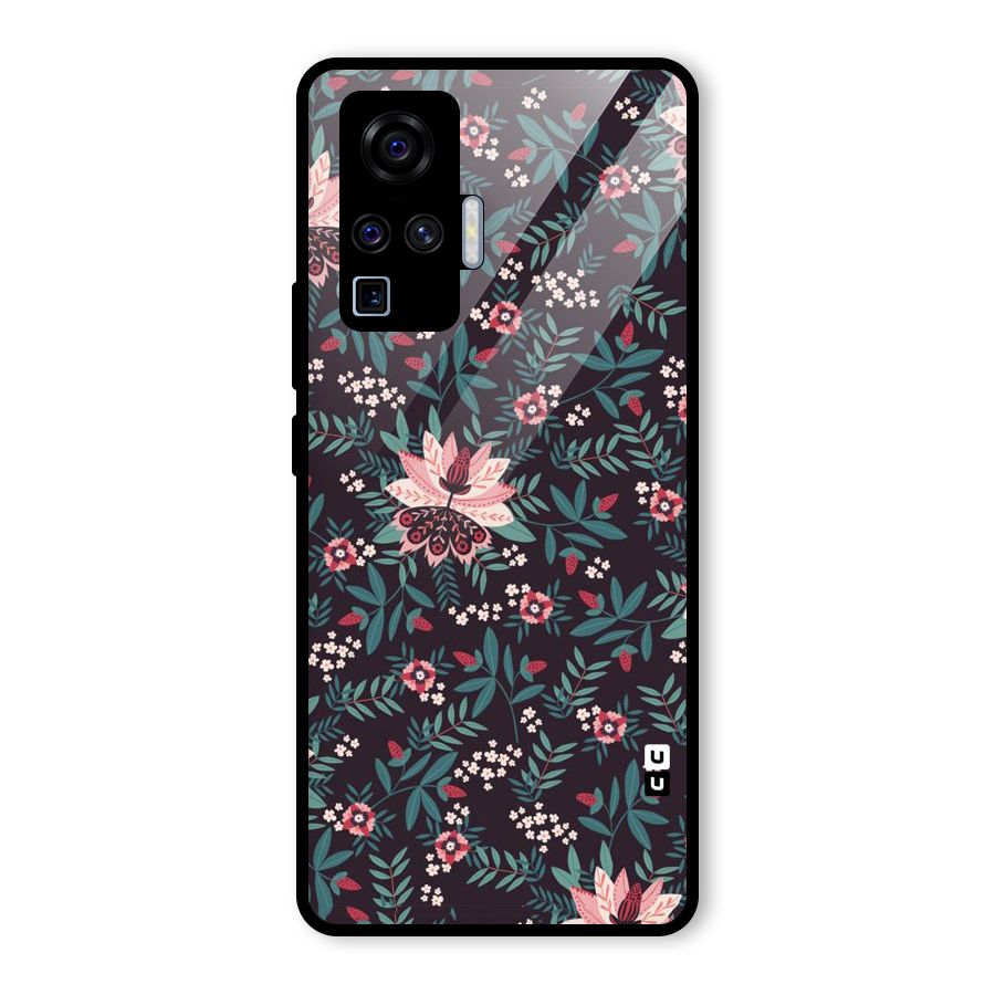 Very Leafy Pattern Glass Back Case for Vivo X50 Pro