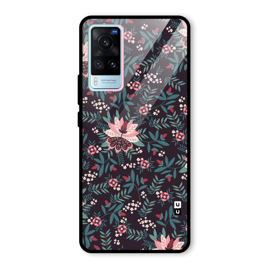 Very Leafy Pattern Glass Back Case for Vivo X60