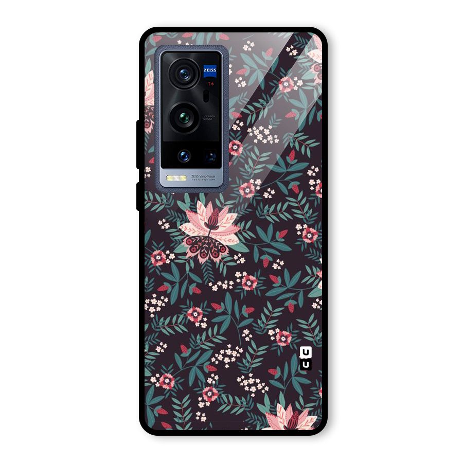 Very Leafy Pattern Glass Back Case for Vivo X60 Pro Plus