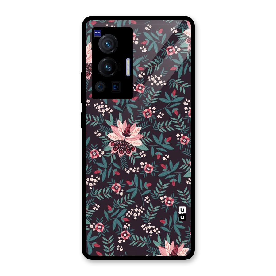 Very Leafy Pattern Glass Back Case for Vivo X70 Pro