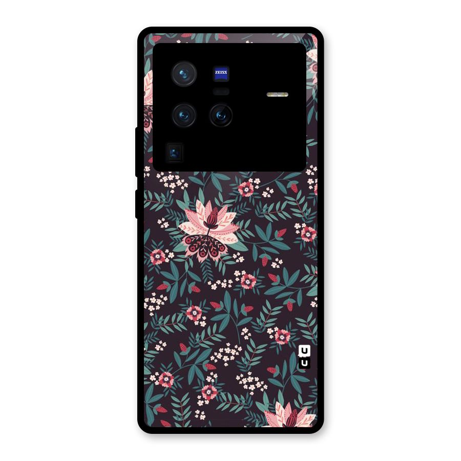 Very Leafy Pattern Glass Back Case for Vivo X80 Pro
