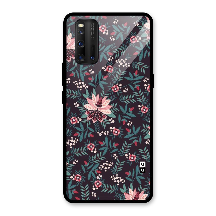Very Leafy Pattern Glass Back Case for Vivo iQOO 3