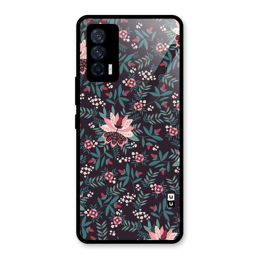 Very Leafy Pattern Glass Back Case for Vivo iQOO 7 5G