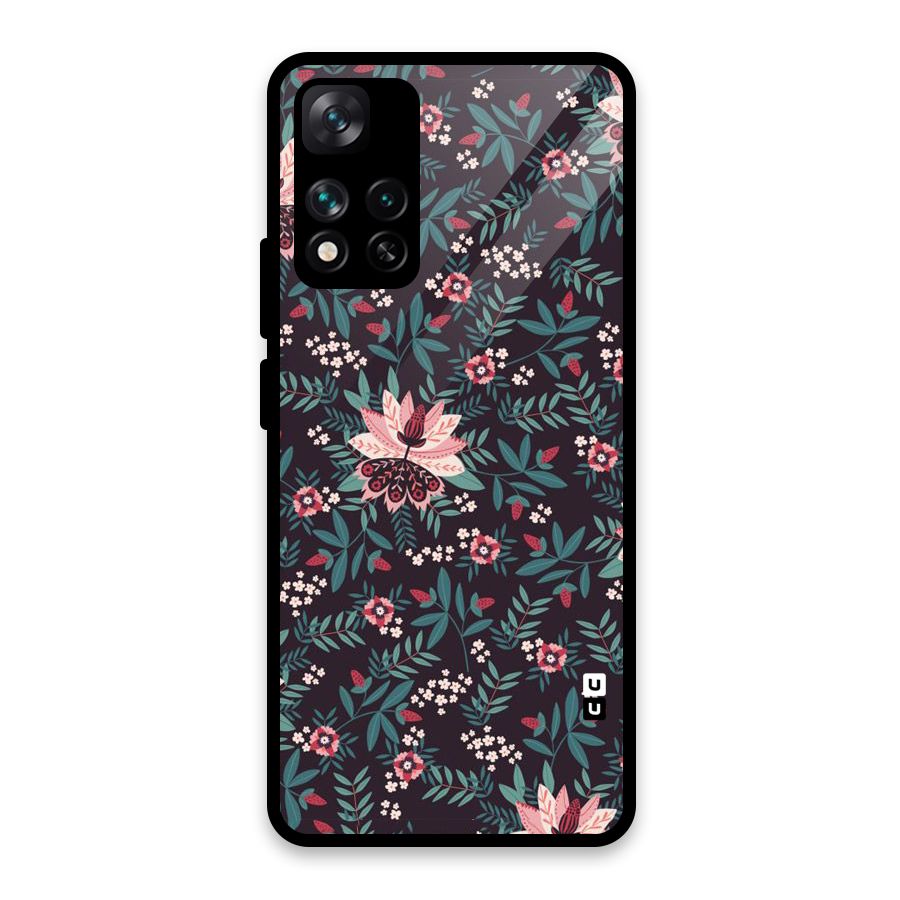 Very Leafy Pattern Glass Back Case for Xiaomi 11i HyperCharge 5G