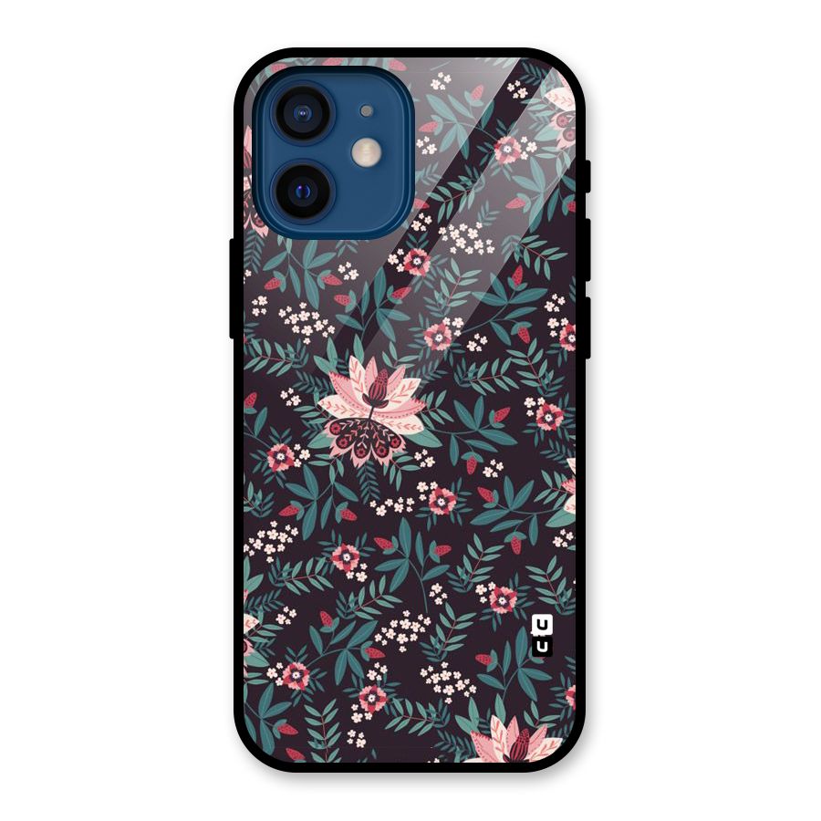 Very Leafy Pattern Glass Back Case for iPhone 12 Mini