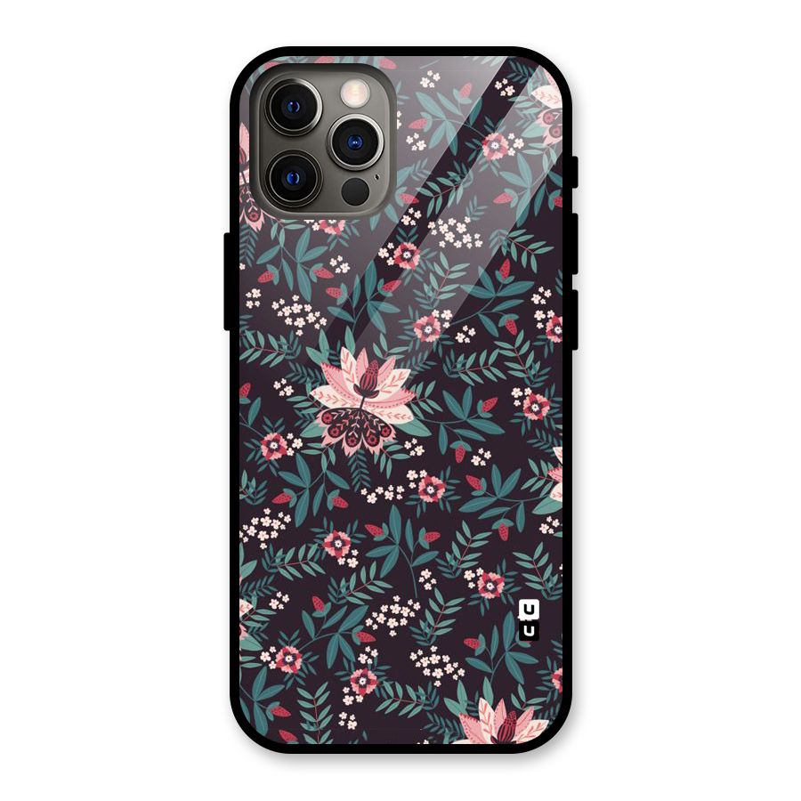 Very Leafy Pattern Glass Back Case for iPhone 12 Pro