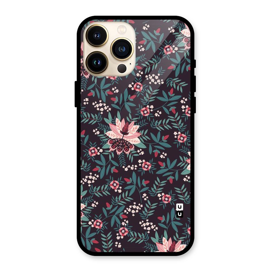 Very Leafy Pattern Glass Back Case for iPhone 13 Pro Max