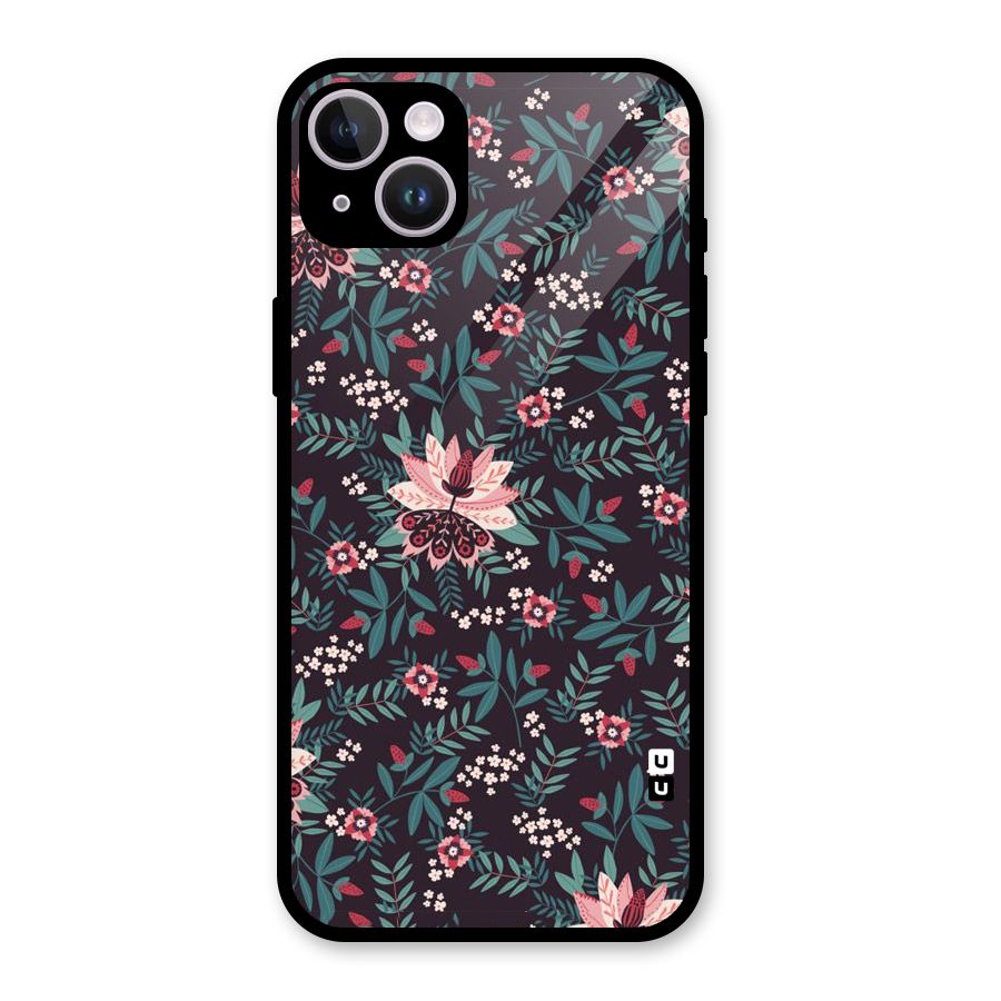 Very Leafy Pattern Glass Back Case for iPhone 14 Plus