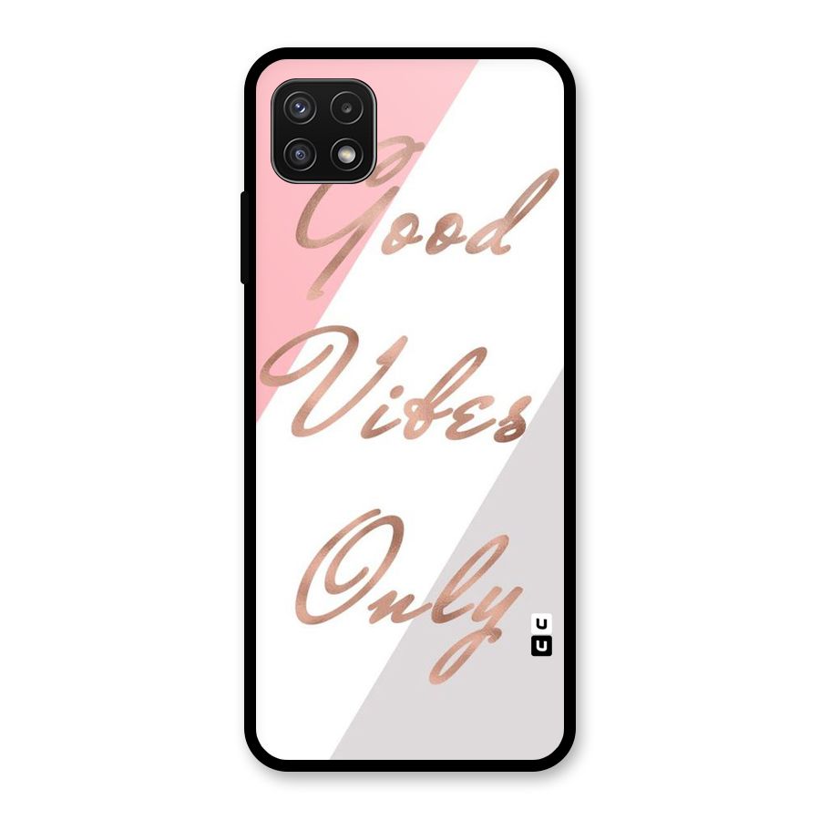 Vibes Classic Stripes Glass Back Case for Galaxy A22 5G