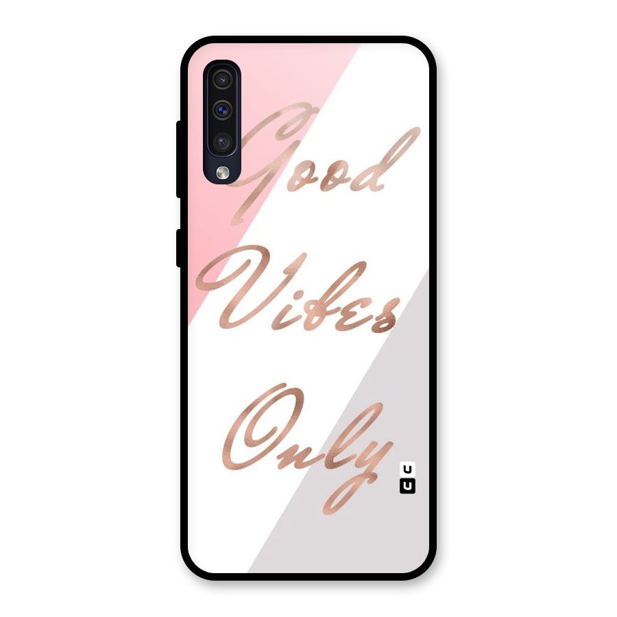 Vibes Classic Stripes Glass Back Case for Galaxy A30s