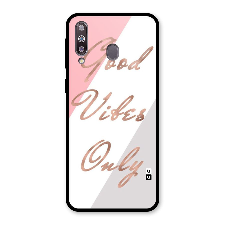 Vibes Classic Stripes Glass Back Case for Galaxy M30
