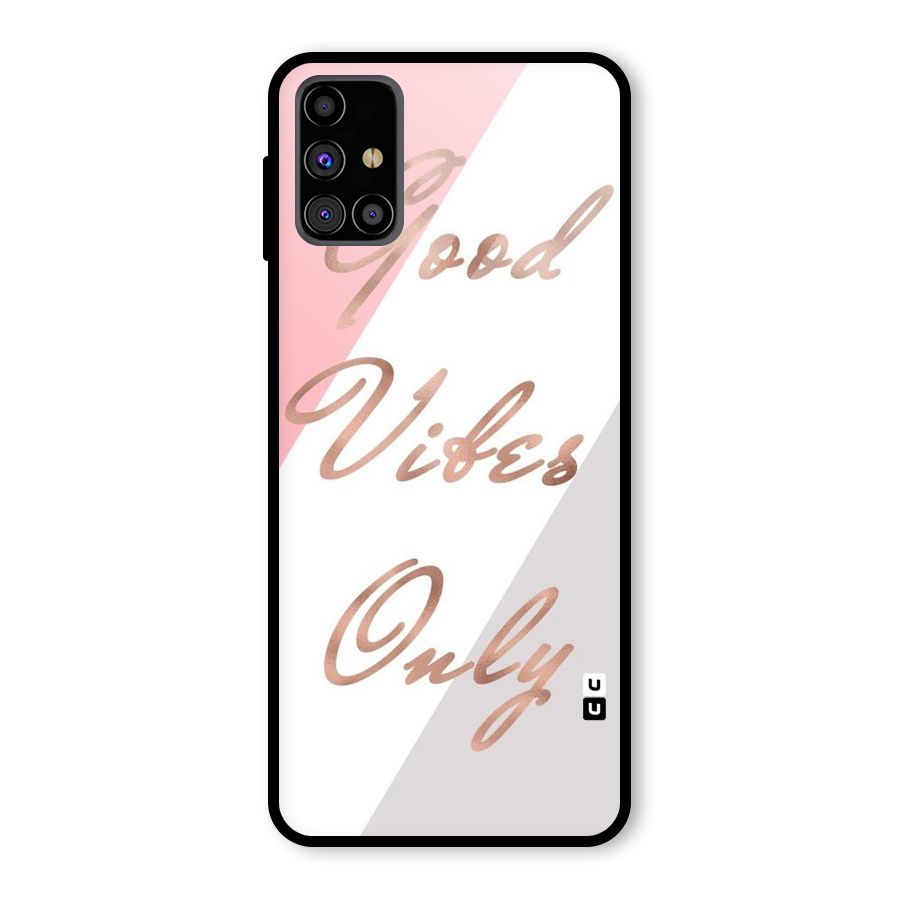 Vibes Classic Stripes Glass Back Case for Galaxy M31s