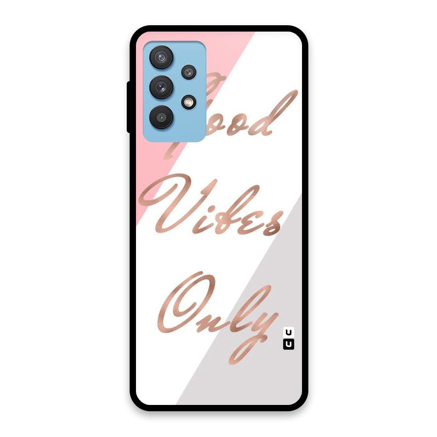 Vibes Classic Stripes Glass Back Case for Galaxy M32 5G