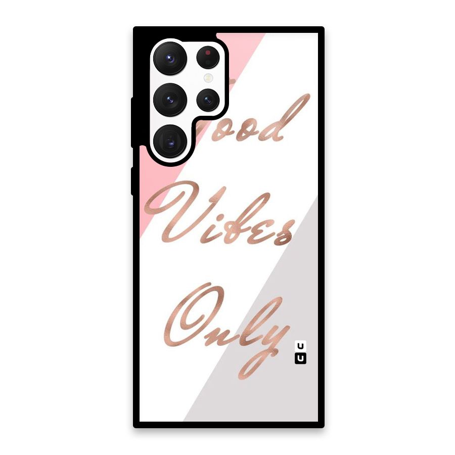 Vibes Classic Stripes Glass Back Case for Galaxy S22 Ultra 5G