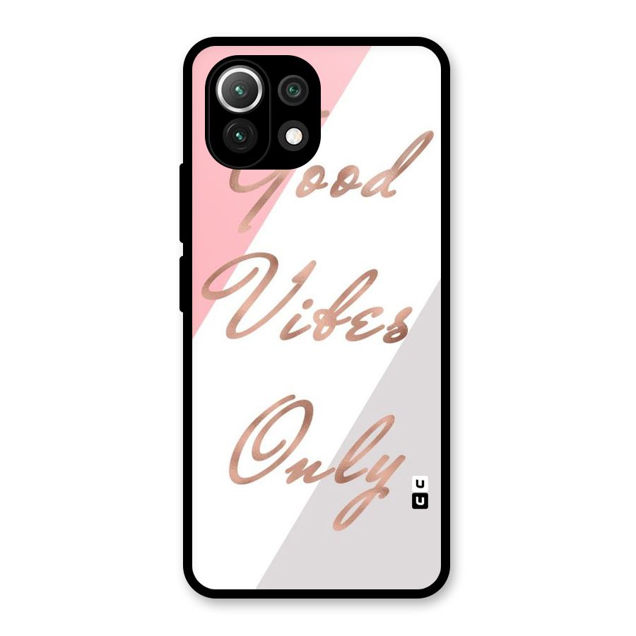 Vibes Classic Stripes Glass Back Case for Mi 11 Lite