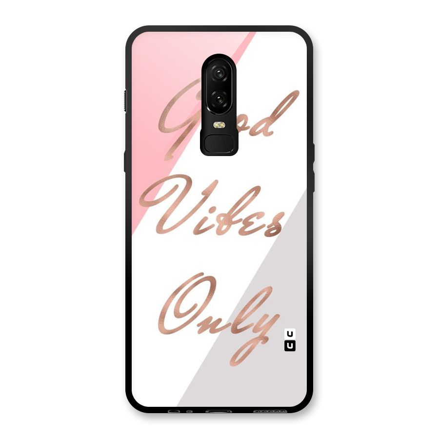 Vibes Classic Stripes Glass Back Case for OnePlus 6