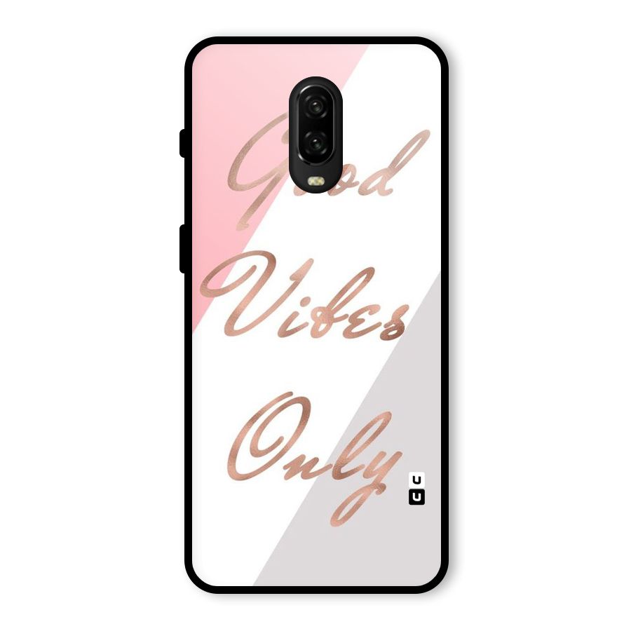 Vibes Classic Stripes Glass Back Case for OnePlus 6T