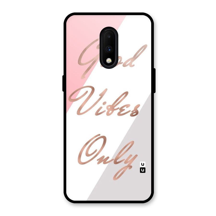 Vibes Classic Stripes Glass Back Case for OnePlus 7