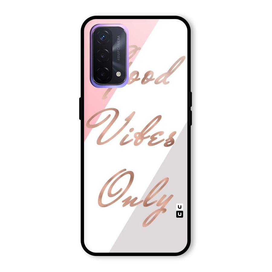 Vibes Classic Stripes Glass Back Case for Oppo A74 5G