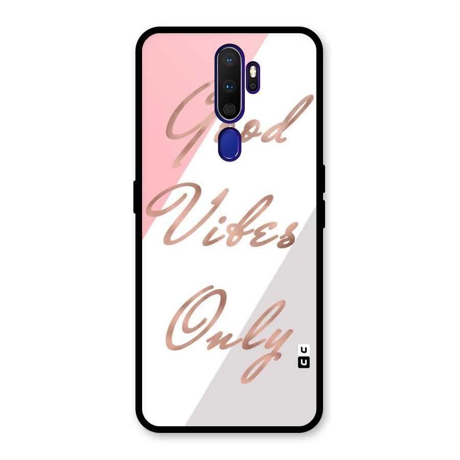 Vibes Classic Stripes Glass Back Case for Oppo A9 (2020)