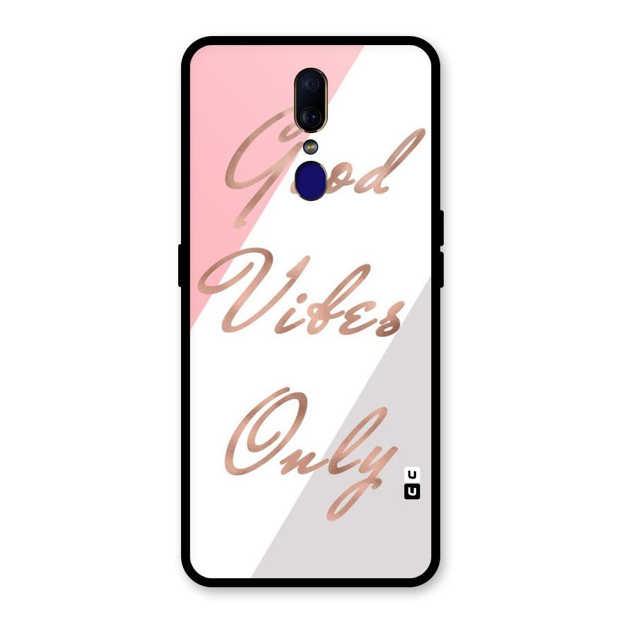 Vibes Classic Stripes Glass Back Case for Oppo F11