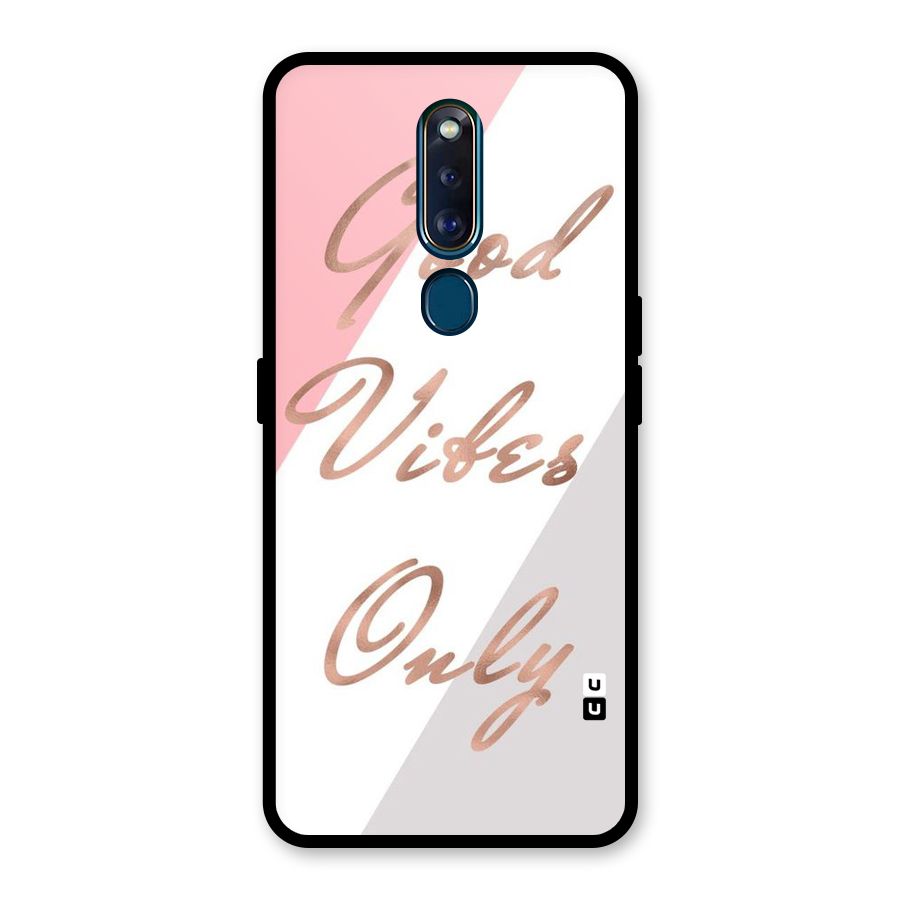 Vibes Classic Stripes Glass Back Case for Oppo F11 Pro