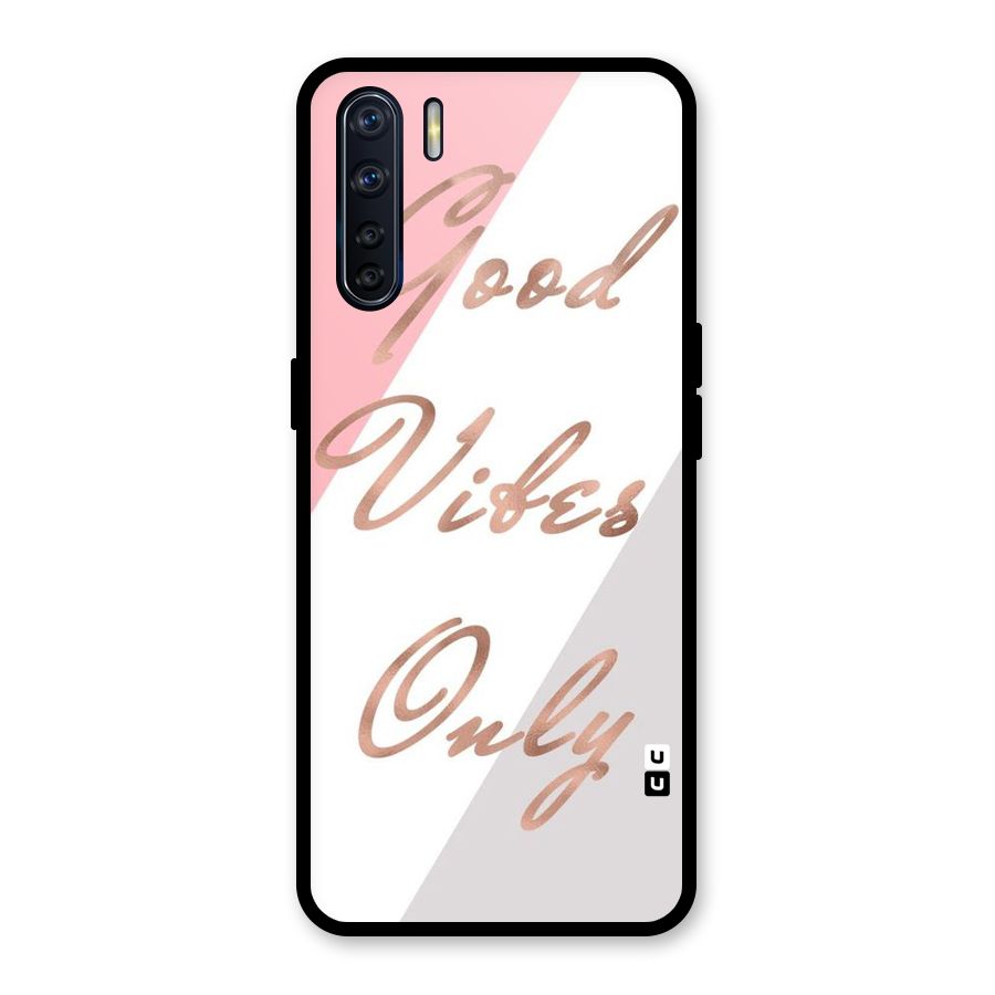 Vibes Classic Stripes Glass Back Case for Oppo F15