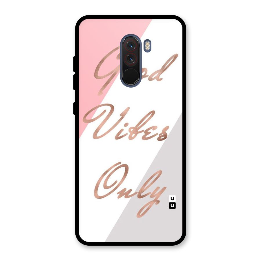 Vibes Classic Stripes Glass Back Case for Poco F1