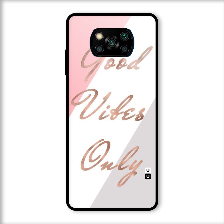 Vibes Classic Stripes Glass Back Case for Poco X3
