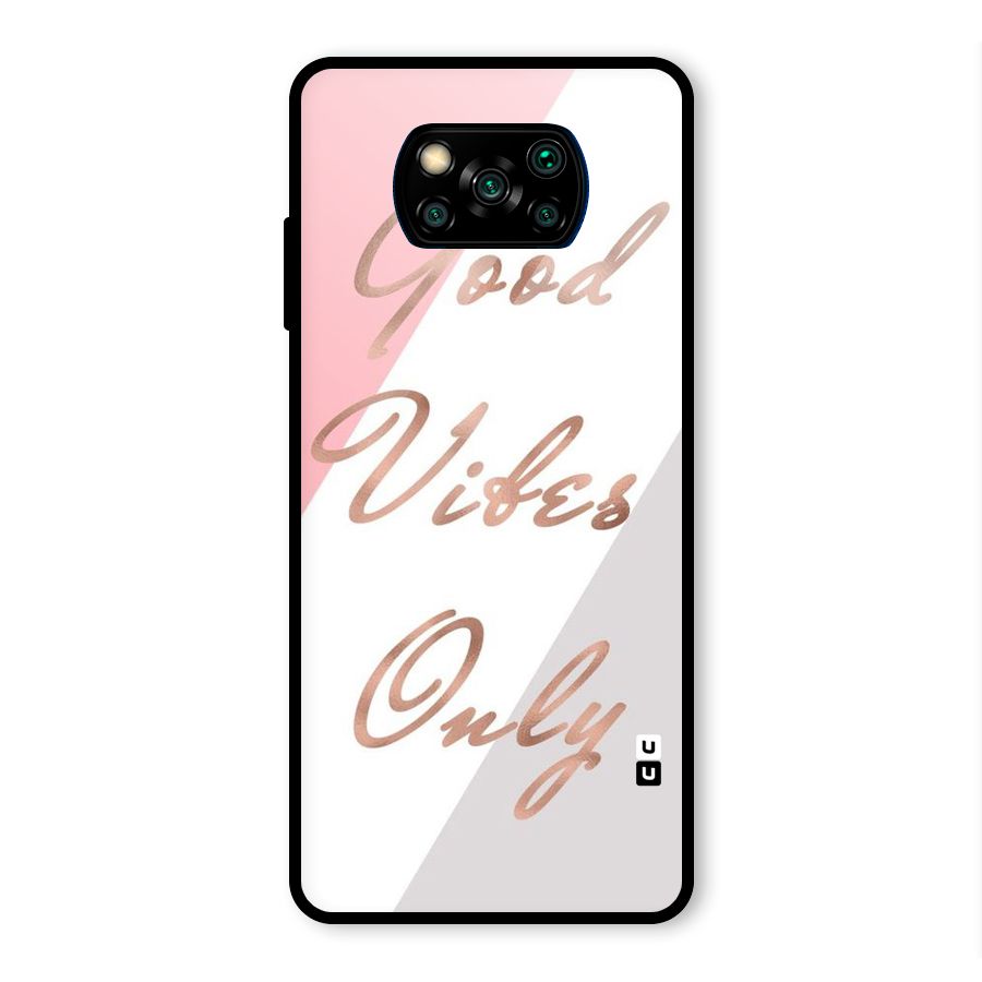 Vibes Classic Stripes Glass Back Case for Poco X3 Pro