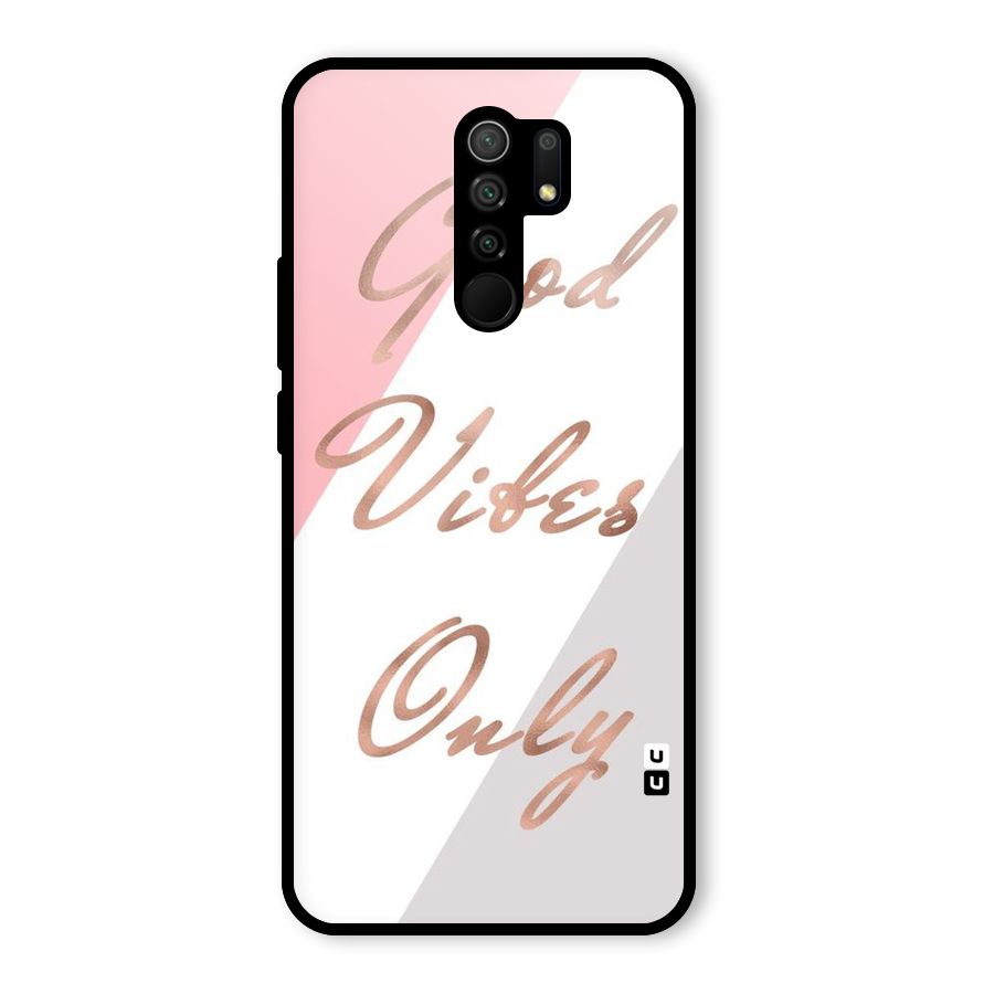 Vibes Classic Stripes Glass Back Case for Redmi 9 Prime