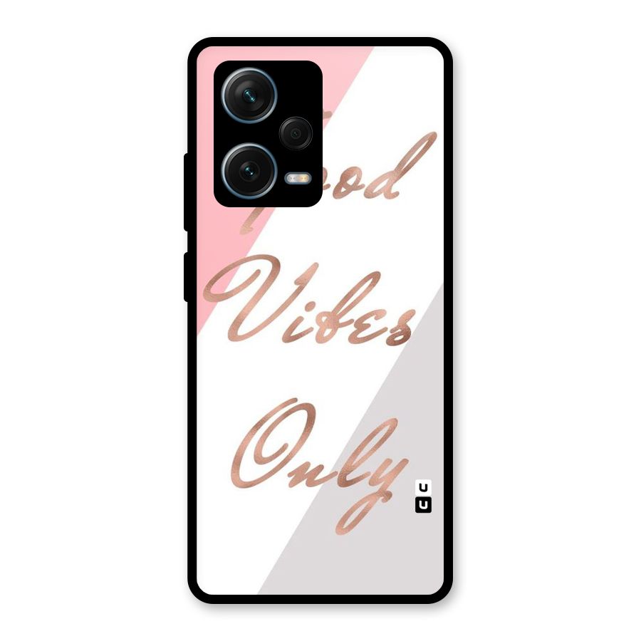 Vibes Classic Stripes Glass Back Case for Redmi Note 12 Pro Plus 5G