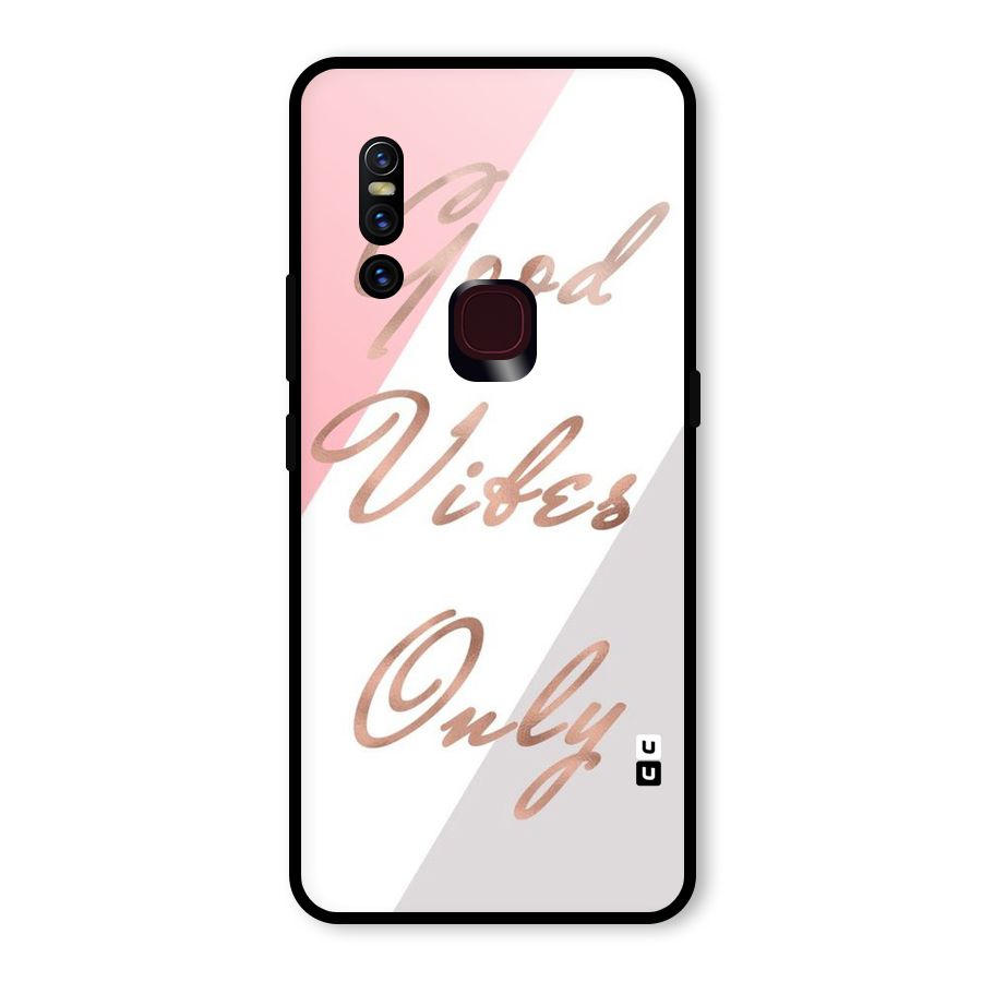 Vibes Classic Stripes Glass Back Case for Vivo V15