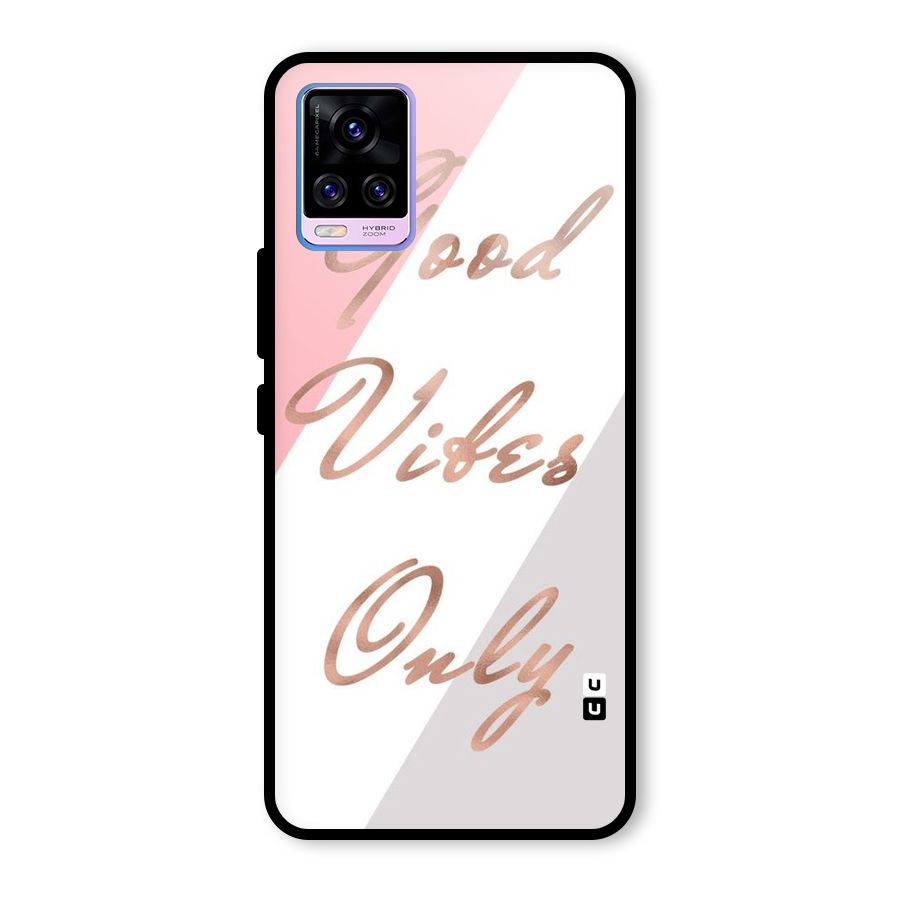 Vibes Classic Stripes Glass Back Case for Vivo V20 Pro