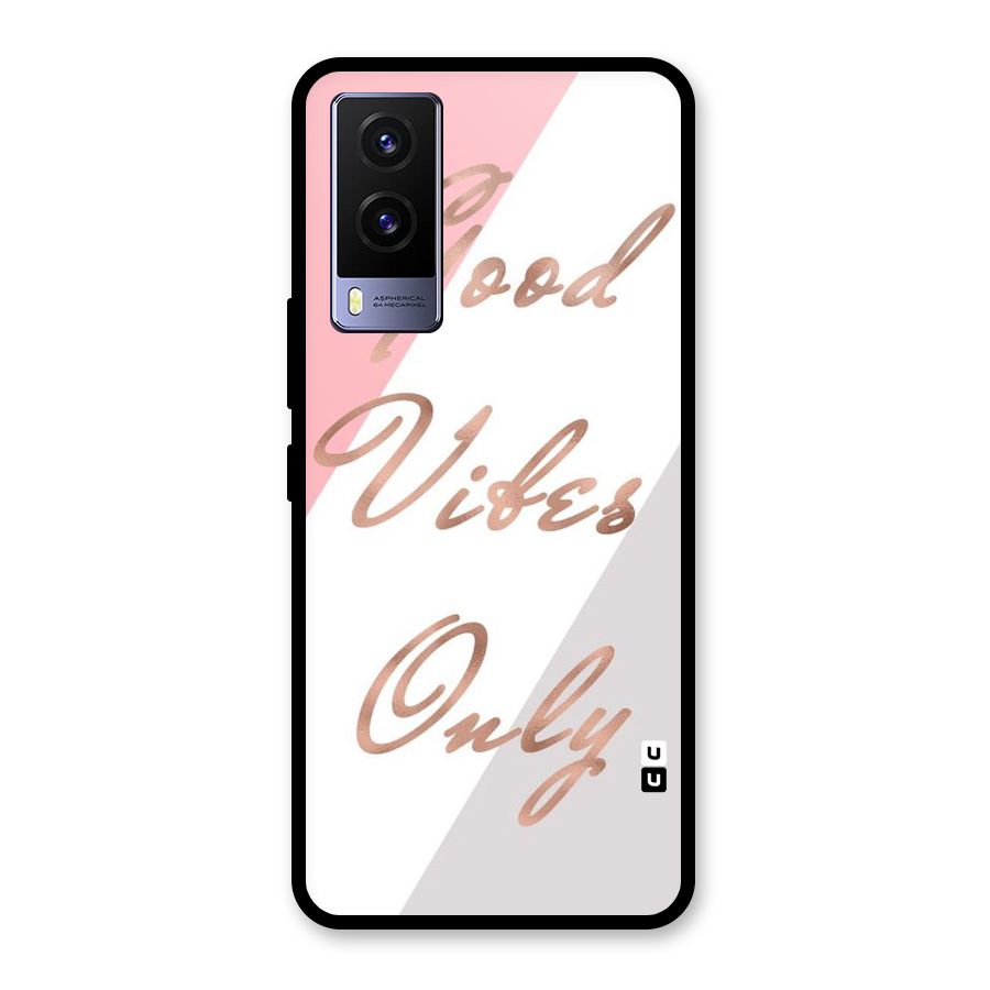 Vibes Classic Stripes Glass Back Case for Vivo V21e 5G