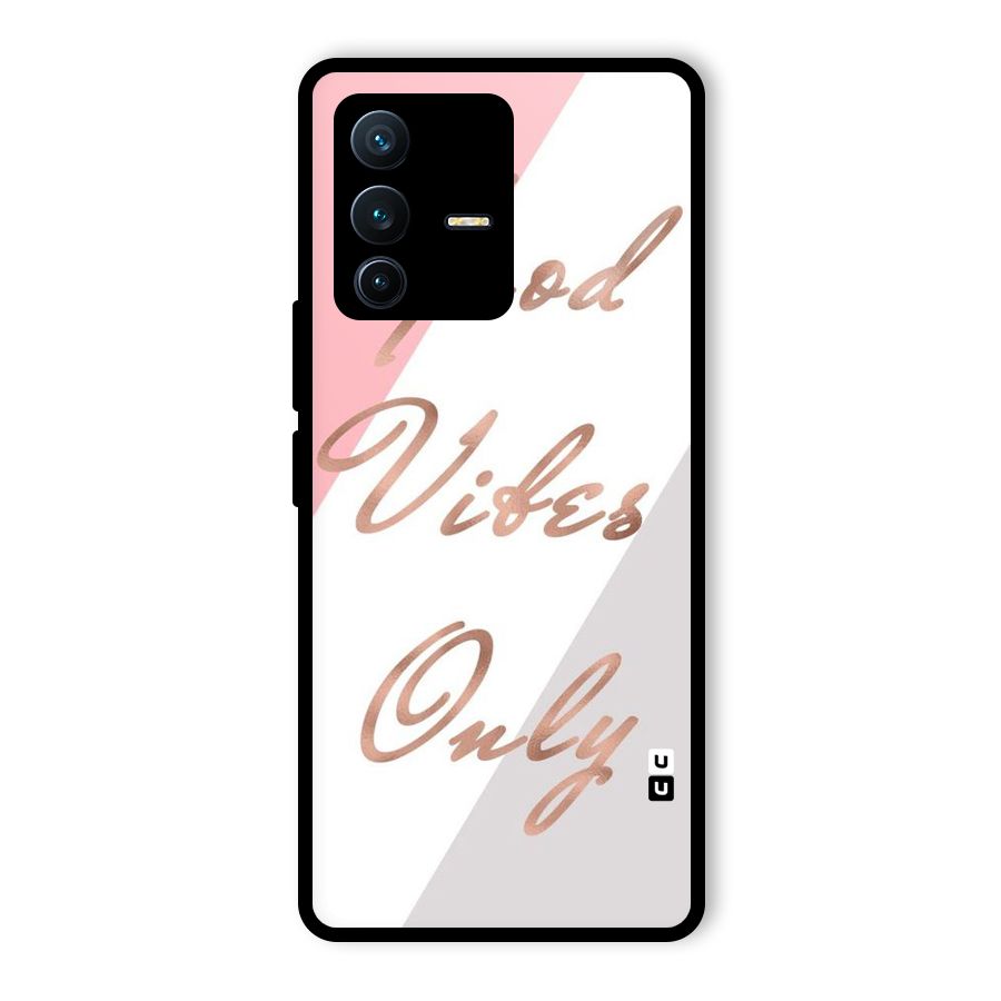 Vibes Classic Stripes Glass Back Case for Vivo V23 Pro