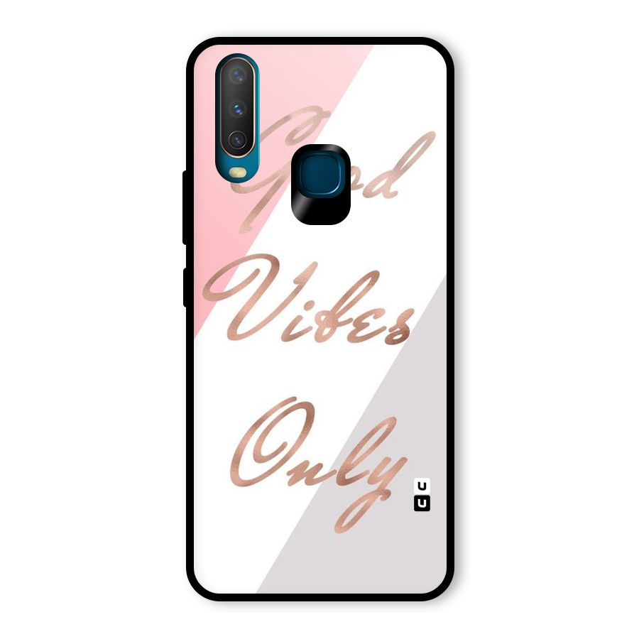 Vibes Classic Stripes Glass Back Case for Vivo Y12