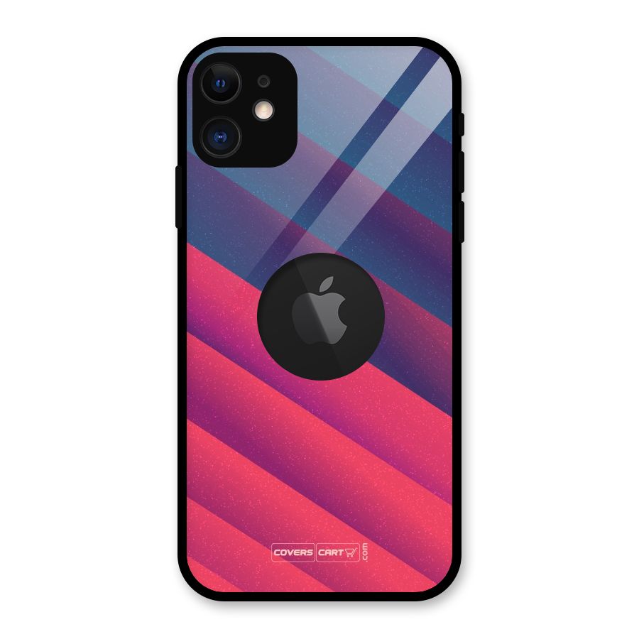 Vibrant Shades Glass Back Case for iPhone 11 Logo Cut